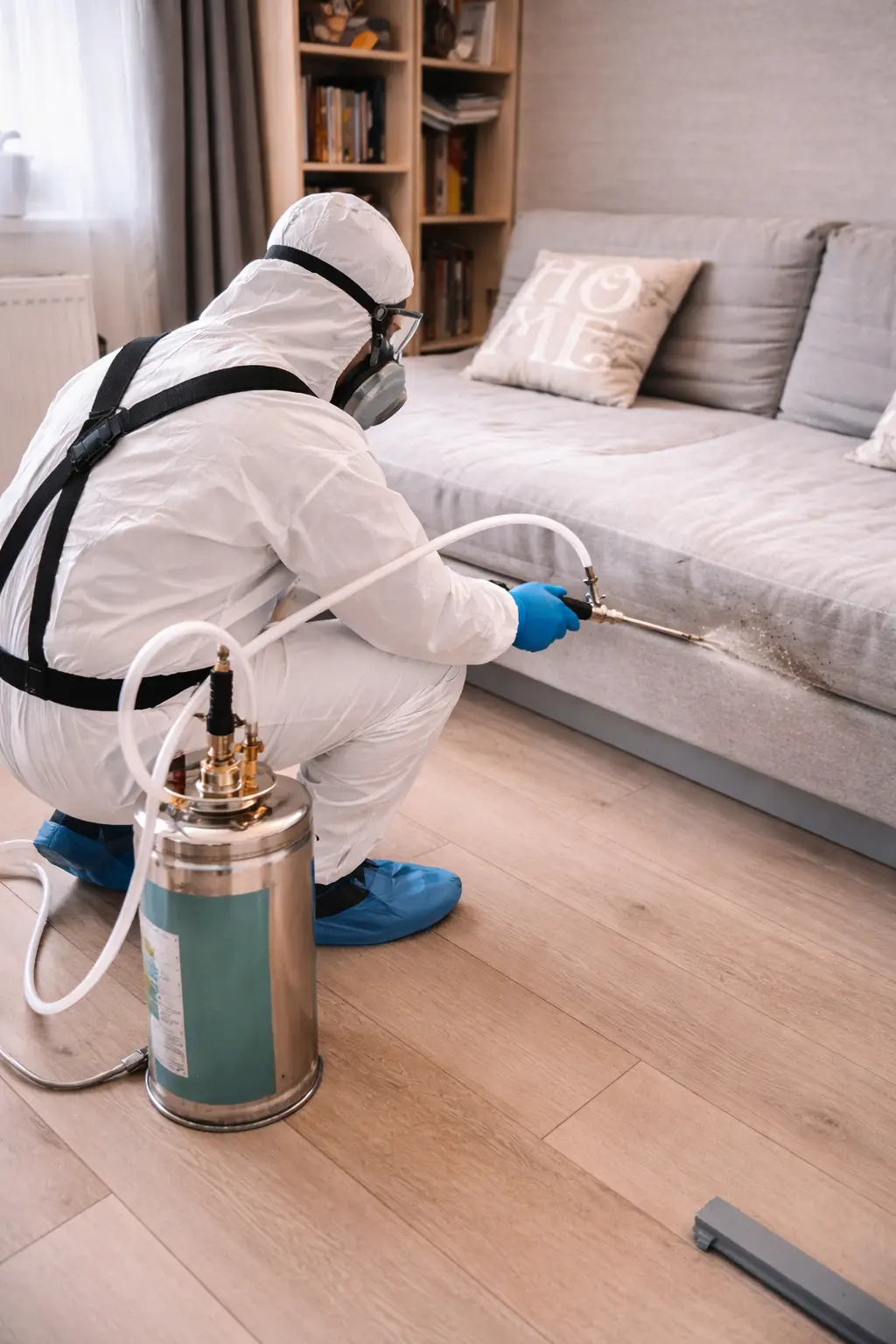 Ágyi poloska irtás a helyszínen